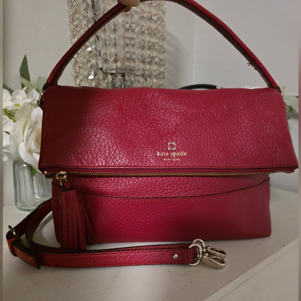 Kate Spade Red Leather Shoulder Bag